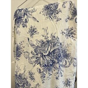 Melange Home Duvet Cover Navy Toile, King Size 80 x 104” 100% Cotton